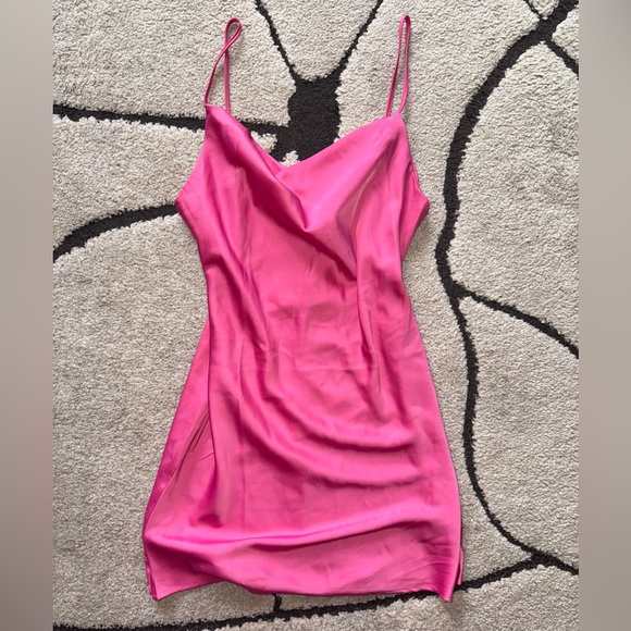 Urban Outfitters Pink Satin Slip Dress - Picture 6 of 11